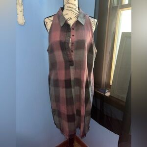 Olive & Oak Sleeveless Flannel Dress